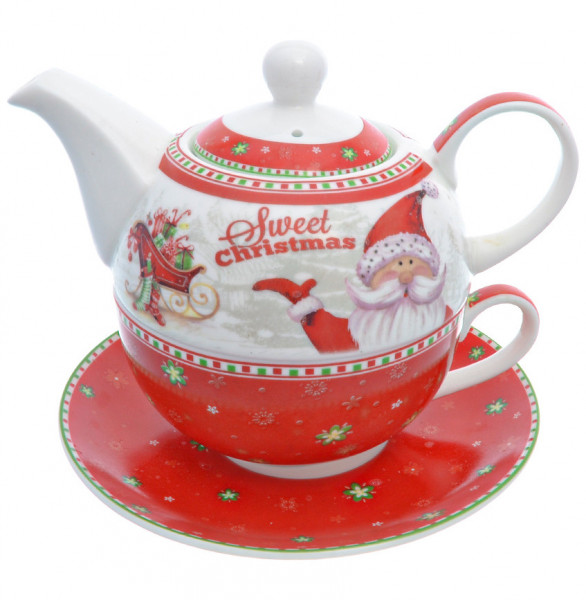 Чайный набор 3 предмета (заварочный чайник + чайная пара)  Royal Classics &quot;Christmas time /Royal Classic&quot; / 228318