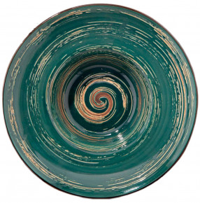 Тарелка 25,5 см глубокая зелёная  Wilmax "Spiral" / 261633