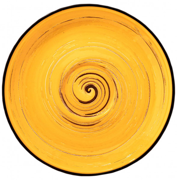 Блюдце 15 см жёлтое  Wilmax &quot;Spiral&quot; / 261621