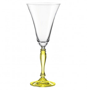 Бокал для белого вина 230 мл 1 шт (жёлтый)  Crystalex CZ s.r.o. "Виктория /Ассорти" / 296693