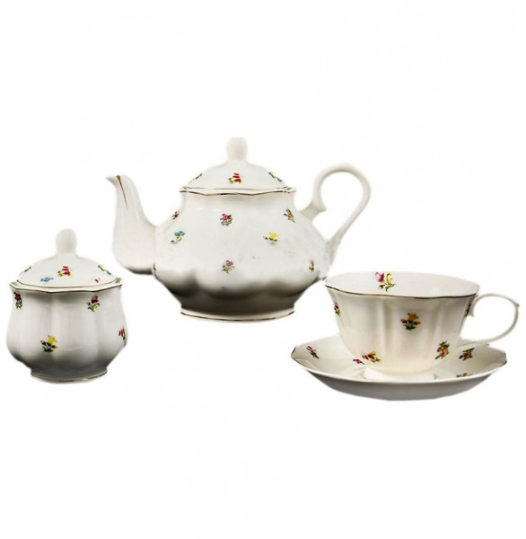 Чайный сервиз на 6 персон 14 предметов (без молочника)  Royal Classics &quot;Мелкие цветы&quot; / 167551