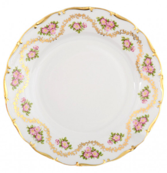 Набор тарелок 21 см 6 шт  Bohemia Porcelan Moritz Zdekauer 1810 s.r.o. &quot;Магнолия /Дикая роза&quot; / 090384