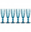 Бокалы для шампанского 150 мл 6 шт голубые  LEFARD &quot;Ромбо /Muza color&quot; / 203071