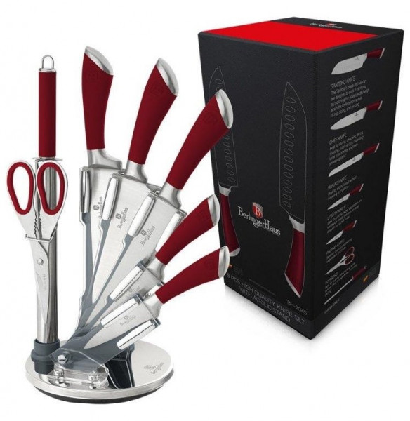 Набор ножей для кухни 8 предметов на подставке  Berlinger Haus &quot;Infinity Line&quot; / 135645