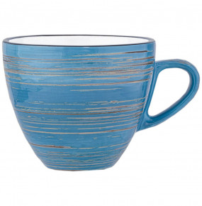 Чайная чашка 300 мл голубая  Wilmax "Spiral" / 261672