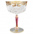 Креманки 170 мл 6 шт  RCR Cristalleria Italiana SpA &quot;Timon /Опера золото&quot; розовая ножка / 114925