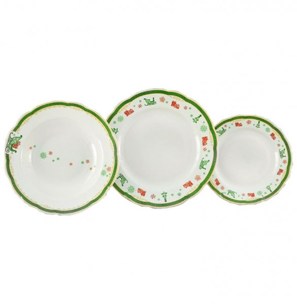 Набор тарелок 18 предметов (19, 23, 25 см)  Leander &quot;Мэри-Энн /Рождество&quot; / 157971