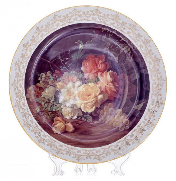 Настенная тарелка 32 см  Bavarian Porcelain &quot;Цветы 7&quot; / 085328